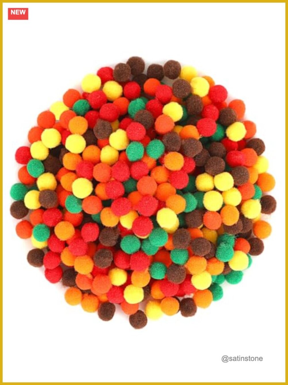1000pk Pom Poms Polyester 1cm Balls DIY Craft Supplies Fall Decor